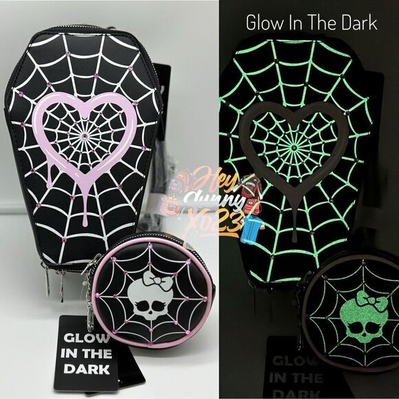 Monster High Coffin GITD Rhinestone Baguette Bag Set